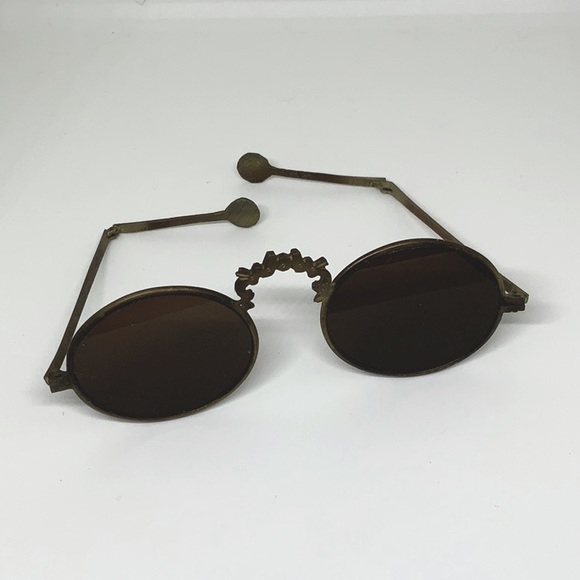 RARE (Unisex) Vintage Antique style Round Sun glasses Old Copper Wire Frames - Picture 1 of 7